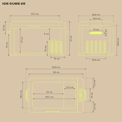 IceCube 25 Kompressor-Kühlbox, 12/24/230 V, 25L