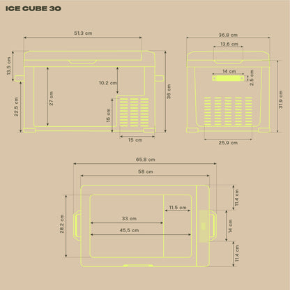 IceCube 30 Kompressor-Kühlbox, 12/24/230 V, 30L