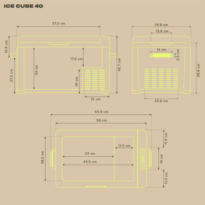 IceCube 40 Kompressor-Kühlbox, 12/24/230 V, 40L
