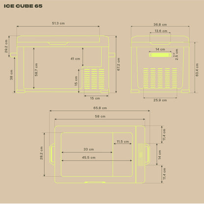 IceCube 65 Kompressor-Kühlbox, 12/24/230 V, 65L